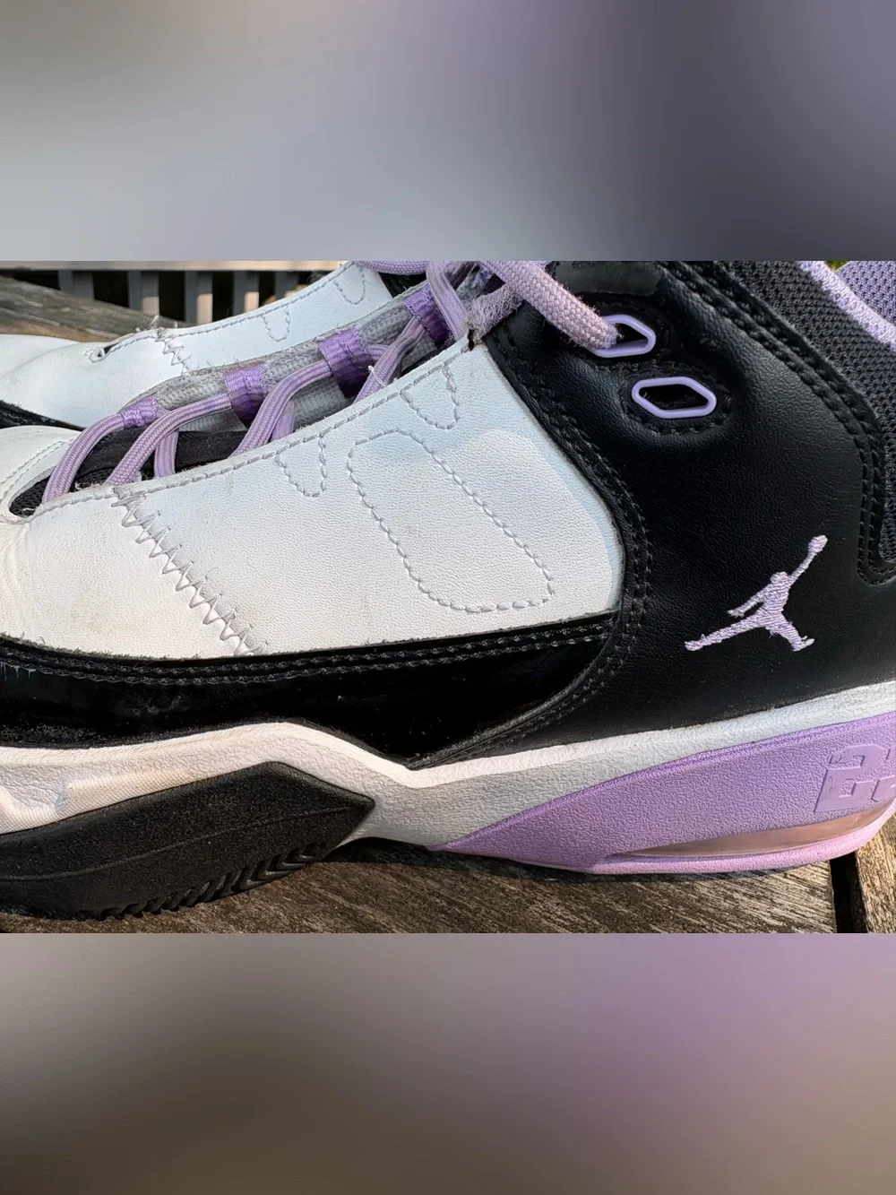 Original Jordan Max Aura 3 GS Black Lilac for Kids